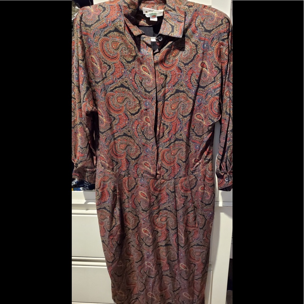 NWOT Vintage Charles Alan paisley dress 10